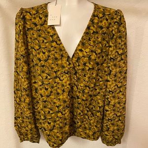 Puff sleeve floral large